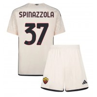 Camiseta AS Roma Leonardo Spinazzola #37 Segunda Equipación Replica 2023-24 para niños mangas cortas (+ Pantalones cortos)